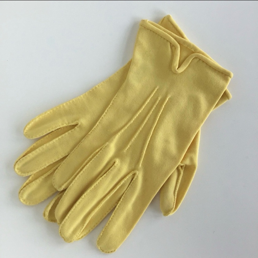 Vintage 1950s Elvette by Dawnelle Yellow Women's Dress Gloves